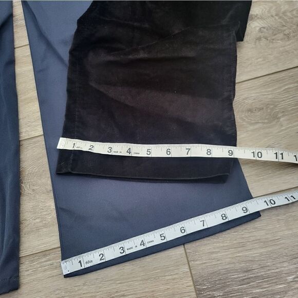 Talbots Petites vintage dress pants size 10 petite blue and black velvet - Picture 8 of 11